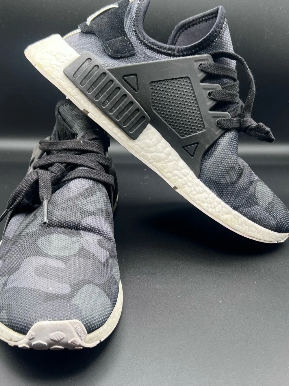 adidas Men’s Black & Gray Camo NMD_R1 Sneakers